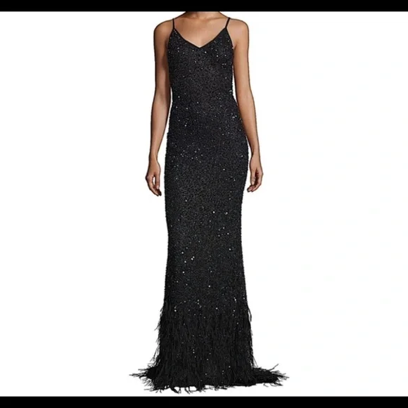 Haute Hippie Dresses Haute Hippie Sequin Bead Feather